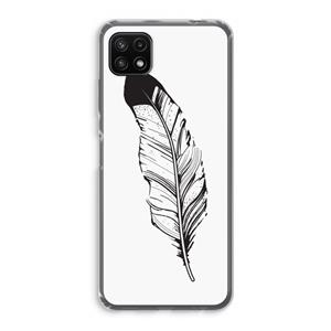 CaseCompany Pluim: Samsung Galaxy A22 5G Transparant Hoesje