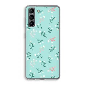 CaseCompany Small white flowers: Samsung Galaxy S21 Transparant Hoesje