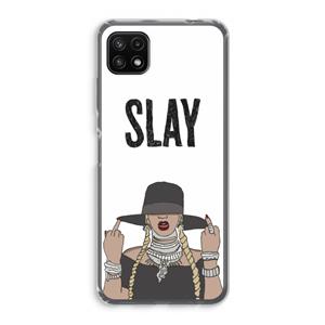 CaseCompany Slay All Day: Samsung Galaxy A22 5G Transparant Hoesje
