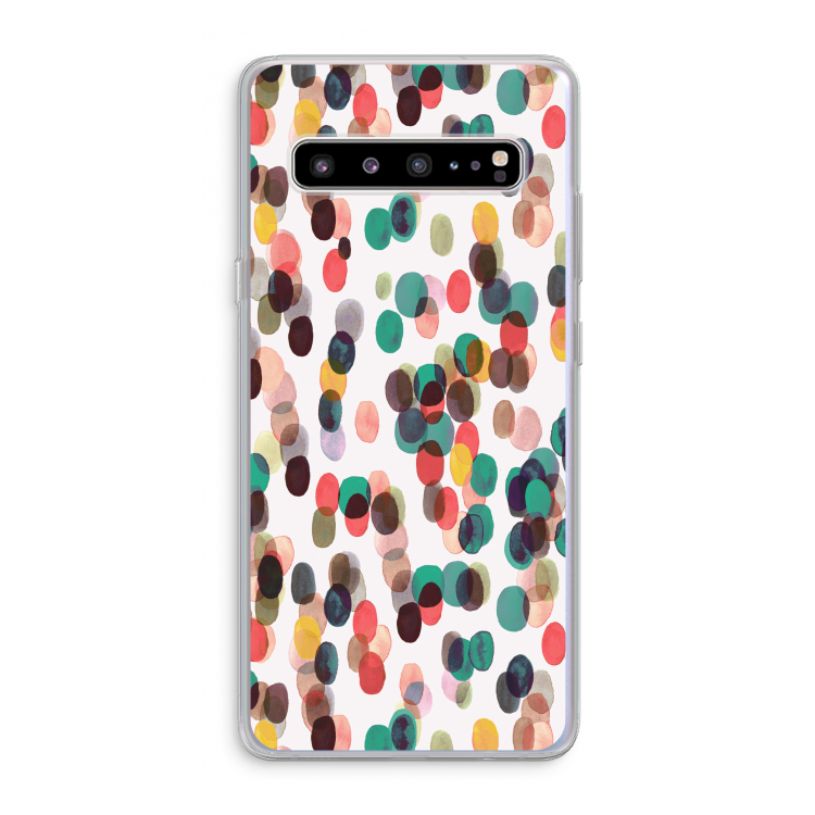 CaseCompany Tropical Dots: Samsung Galaxy S10 5G Transparant Hoesje