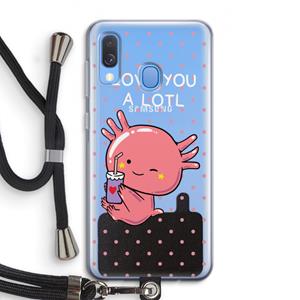 CaseCompany Love You A Lotl: Samsung Galaxy A40 Transparant Hoesje met koord