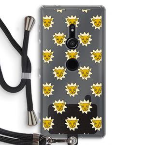 CaseCompany Leeuwenkoppen: Sony Xperia XZ2 Transparant Hoesje met koord