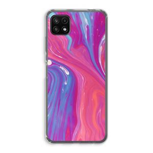 CaseCompany Paarse stroom: Samsung Galaxy A22 5G Transparant Hoesje