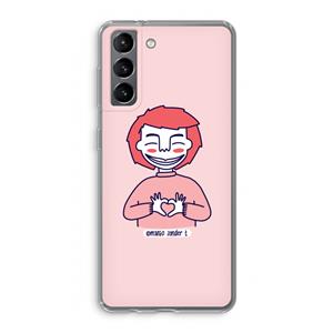 CaseCompany Hartje: Samsung Galaxy S21 Transparant Hoesje