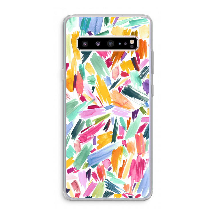 CaseCompany Watercolor Brushstrokes: Samsung Galaxy S10 5G Transparant Hoesje