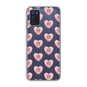 CaseCompany Chicks before dicks: Samsung Galaxy A03s Transparant Hoesje
