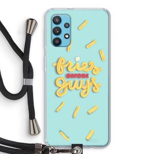 CaseCompany Always fries: Samsung Galaxy A32 4G Transparant Hoesje met koord