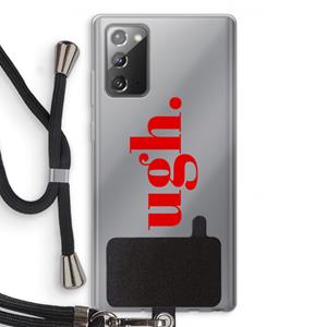 CaseCompany Ugh: Samsung Galaxy Note 20 / Note 20 5G Transparant Hoesje met koord