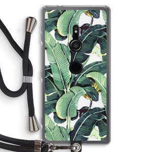 CaseCompany Bananenbladeren: Sony Xperia XZ2 Transparant Hoesje met koord
