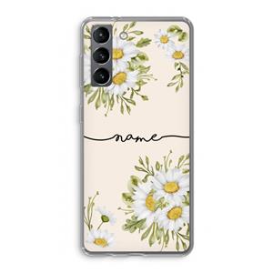 CaseCompany Daisies: Samsung Galaxy S21 Transparant Hoesje