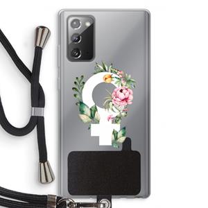 CaseCompany Venus: Samsung Galaxy Note 20 / Note 20 5G Transparant Hoesje met koord