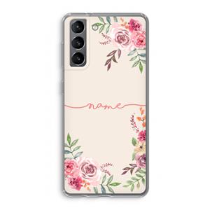 CaseCompany Rozen: Samsung Galaxy S21 Transparant Hoesje