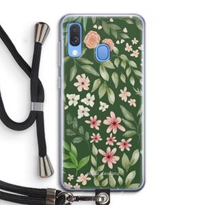 CaseCompany Botanical green sweet flower heaven: Samsung Galaxy A40 Transparant Hoesje met koord