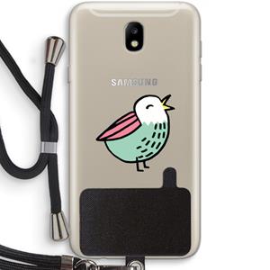 CaseCompany Birdy: Samsung Galaxy J7 (2017) Transparant Hoesje met koord