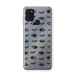 CaseCompany Eye pattern #2: Samsung Galaxy A21s Transparant Hoesje