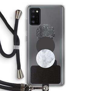 CaseCompany Marmeren cirkels: Samsung Galaxy A41 Transparant Hoesje met koord