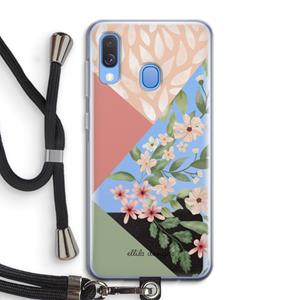 CaseCompany Sweet heaven geometrics: Samsung Galaxy A40 Transparant Hoesje met koord