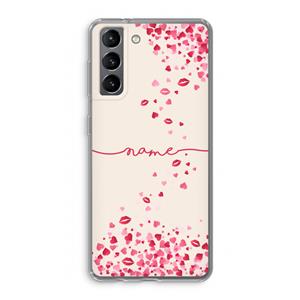 CaseCompany Hartjes en kusjes: Samsung Galaxy S21 Transparant Hoesje