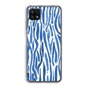 CaseCompany Blauwe nerven: Samsung Galaxy A22 5G Transparant Hoesje