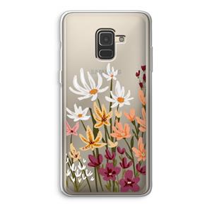 CaseCompany Painted wildflowers: Samsung Galaxy A8 (2018) Transparant Hoesje