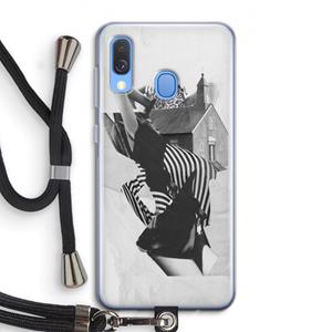 CaseCompany House: Samsung Galaxy A40 Transparant Hoesje met koord