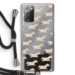 CaseCompany Ponys: Samsung Galaxy Note 20 / Note 20 5G Transparant Hoesje met koord