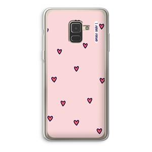 CaseCompany Hartjes: Samsung Galaxy A8 (2018) Transparant Hoesje