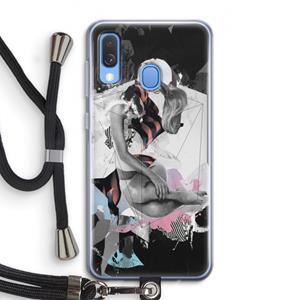 CaseCompany Camouflage de sommeil: Samsung Galaxy A40 Transparant Hoesje met koord