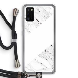 CaseCompany Biggest stripe: Samsung Galaxy A41 Transparant Hoesje met koord