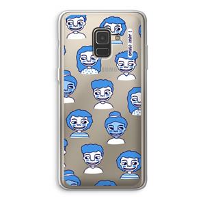 CaseCompany Gezichtjes: Samsung Galaxy A8 (2018) Transparant Hoesje