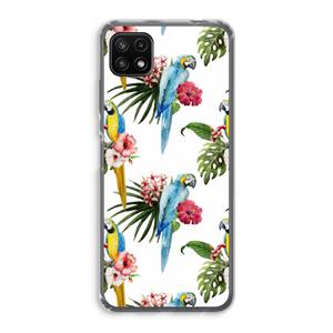 CaseCompany Kleurrijke papegaaien: Samsung Galaxy A22 5G Transparant Hoesje