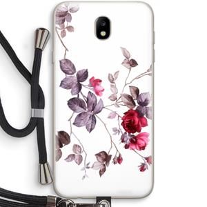 CaseCompany Mooie bloemen: Samsung Galaxy J7 (2017) Transparant Hoesje met koord