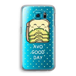 CaseCompany Avo Good Day: Samsung Galaxy S6 Transparant Hoesje