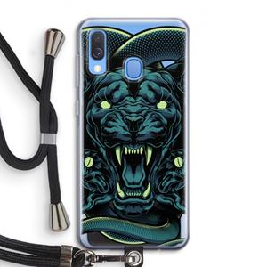 CaseCompany Cougar and Vipers: Samsung Galaxy A40 Transparant Hoesje met koord