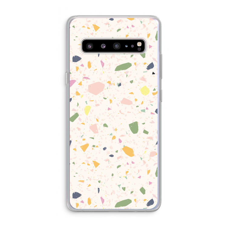 CaseCompany Terrazzo N°21: Samsung Galaxy S10 5G Transparant Hoesje