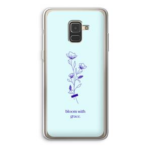 CaseCompany Bloom with grace: Samsung Galaxy A8 (2018) Transparant Hoesje