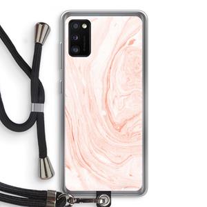 CaseCompany Peach bath: Samsung Galaxy A41 Transparant Hoesje met koord