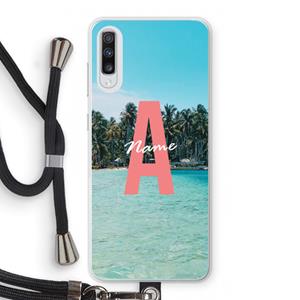 CaseCompany Pacific Dream: Samsung Galaxy A70 Transparant Hoesje met koord