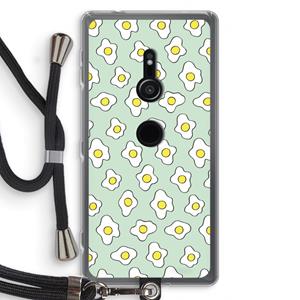 CaseCompany Spiegeleitjes: Sony Xperia XZ2 Transparant Hoesje met koord