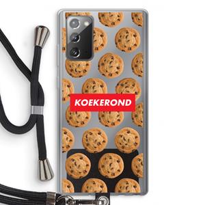CaseCompany Koekerond: Samsung Galaxy Note 20 / Note 20 5G Transparant Hoesje met koord