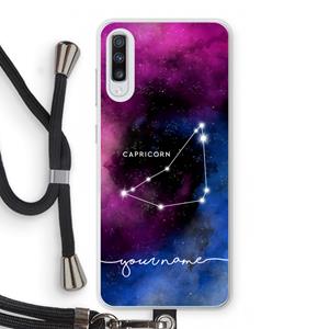 CaseCompany Sterrenbeeld - Donker: Samsung Galaxy A70 Transparant Hoesje met koord