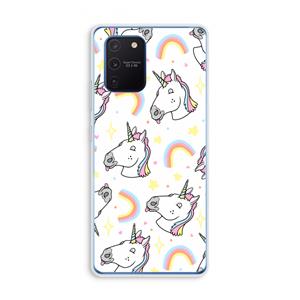 CaseCompany Rainbow Unicorn: Samsung Galaxy Note 10 Lite Transparant Hoesje