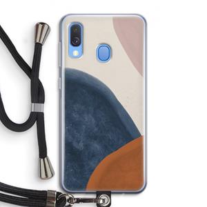 CaseCompany Geo #1: Samsung Galaxy A40 Transparant Hoesje met koord