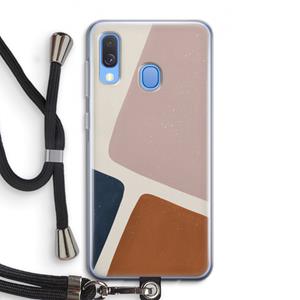 CaseCompany Geo #2: Samsung Galaxy A40 Transparant Hoesje met koord