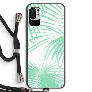 CaseCompany Palmbladeren: Xiaomi Redmi Note 10 5G Transparant Hoesje met koord