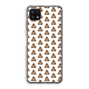 CaseCompany Poop emoji: Samsung Galaxy A22 5G Transparant Hoesje