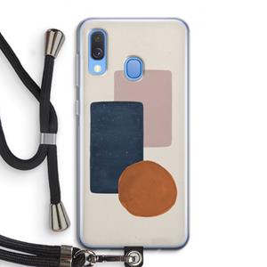 CaseCompany Geo #3: Samsung Galaxy A40 Transparant Hoesje met koord