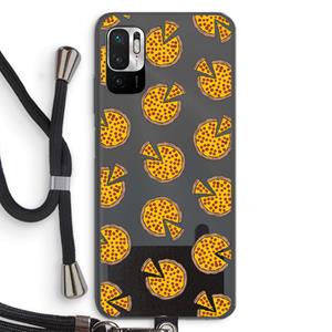 CaseCompany You Had Me At Pizza: Xiaomi Redmi Note 10 5G Transparant Hoesje met koord