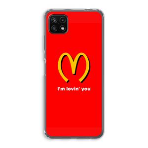 CaseCompany I'm lovin' you: Samsung Galaxy A22 5G Transparant Hoesje