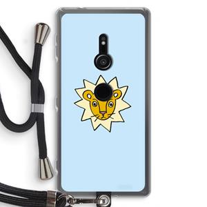 CaseCompany Kleine leeuw: Sony Xperia XZ2 Transparant Hoesje met koord